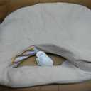 My Brest Friend Nursing Pillow - Deluxe - Enhanced Comfort w/Slipcover - Ergonomic Design for Ultimate Breastfeeding Support for Mom & Baby - Adjustable Backrest and Handy Side Pocket, Soft Sand
