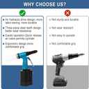 Wadoy Air Rivet Gun Kit,3500 lbf Pneumatic Rivet Gun Heavy Duty Air Riveter with 4 Nosepieces (3/32",1/8",5/32",3/16")&Hydraulic Riveting System, Industrial Air Rivet for Manufacturing, Metal Work