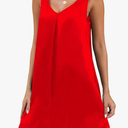 Mawor Nightgowns for Women Satin V Neck Soft Comfy Sleepwear, Size XL, Red