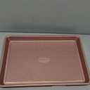 HONGBAKE Baking Sheet Pan for Oven with Diamond Texture Pattern, Heavy Duty Cookie Tray, Pink (Pink Carbon Steel)