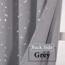H.VERSAILTEX Blackout Star Curtains for Kids Room Boys Girls Twinkle Silver Stars Thermal Insulated Cute Thick Soft Curtain Drapes, Grommet Top, 1 Panel, 52" W x 63" L, Grey