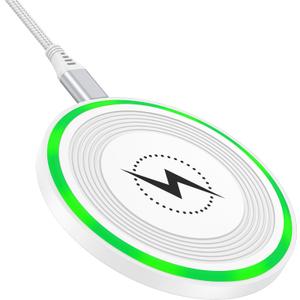 15W Fast Wireless Charging Pad Charger Mat for Samsung Galaxy S25 Ultra S25 Plus S25 S24 S23 Ultra, iPhone 16 Pro Max 15 Pro Max, Wireless Phone Charger Station for Pixel 9/9 Pro XL/8a/8 Pro/8/7 Pro