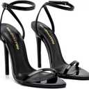 Womens Strappy Lace Up Heels Sexy Stiletto High Heeled Open Toe Strap Summer Dress Shoes, Size: 8