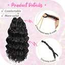 Gowit Pre Looped Deep Wave Crochet Hair 10 Inch 7 Packs Short Curly Black Pre Twisted Ocean Wave Deep Twist Crochet Braids Synthetic Braiding Hair for Black Women