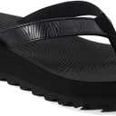 KuaiLu Flip Flops for Women With Arch Support Ladies Soft Yoga Mat Cushion Platform Thong Sandals Dressy Womans Lightweight Summer Slip On Beach Flip Flop Sandles, Black US6