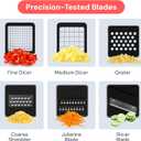 Fullstar Mandoline Slicer for Kitchen - Vegetable Chopper, Onion Potato Food Veggie Fruit Slicer and Cutter with Container, Kitchen Gadgets & Gifts, Home Essentials (6-in-1, White/Black)