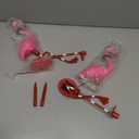 Solar Outdoor Lights Christmas Decor, Solar Xmas Flamingo Lights Waterproof Garden Decor, Flamingo Stake Lights for Yard Pathway Patio Festive Decoration-2 Pack