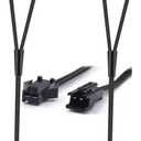 Ourbest 1 Female to 2 Male Extension Core Splitter Wire Cold Light Connectors for Neon Led Strip Y Cable, EL Wire Extension Cable Line, 2Pcs