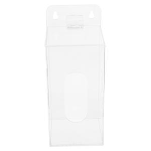CHILDWEET Acrylic Face Mask Dispenser Wall Mounted with Open Top Cover, Single Compartment 100×95×240mm Mask Organizer Box for Entryway and Office Storage