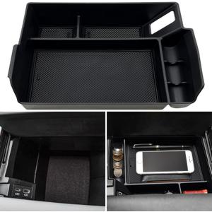 Center Console Organizer Compatible with 2021 2022 2023 2024 2025 Toyota Sienna Accessories (Black)