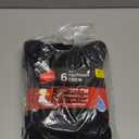 Hanes mens Max Cushioned Crew Socks, Moisture-wicking With Odor Control, Multi-packCrew Sock (12-14, Black/Grey Foot Bottom - 6 Pack)