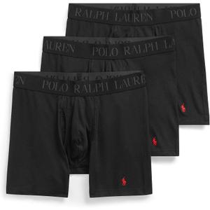 Ralph Lauren Men's 4d Flex Cotton Modal Stretch Boxer Briefs 3-Pack (Size Medium, 3 Polo Black)