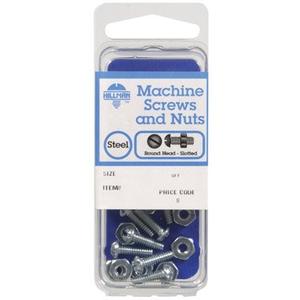 Hillman No. 1/4-20 in. x 1/2 in. L Slotted Round Head Zinc-Plated Steel Machine Screws 7 pk