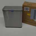 Stainless Steel Hanging Trash Can with Lid and Inner Bucket, 2 Gallon Kitchen Compost Bin for Counter Top, Under Sink or Wall Mount, Small Garbage Can for Cupboard/Bathroom/Bedroom/RV