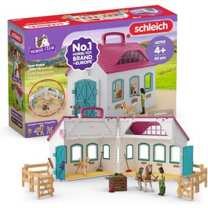 Schleich Horse Club - 60Pc Open Stable "Little Horseshoe" - Kids 5+ | 42703
Horse Figurine, Equestrian Toy for Girls 5+, Realistic Horse Toy, Screen-Free Imaginative Pretend Play, Party Gifts