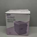 YASHE Mini Fridge, 4 Liter Makeup Fridge, 110V AC/ 12V DC Thermoelectric Cooler and Warmer Small Fridge for Bedroom, Drink, Dorm, Car, Purple