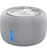 SIBAYS 3.5L Cat Water Fountain, 118oz Large Capacity Pet Water Fountain for Cats Indoor, Automatic Quiet Cat Fountains for Drinking, Dog Water Bowl Dispenser with Visible Window& LED Light