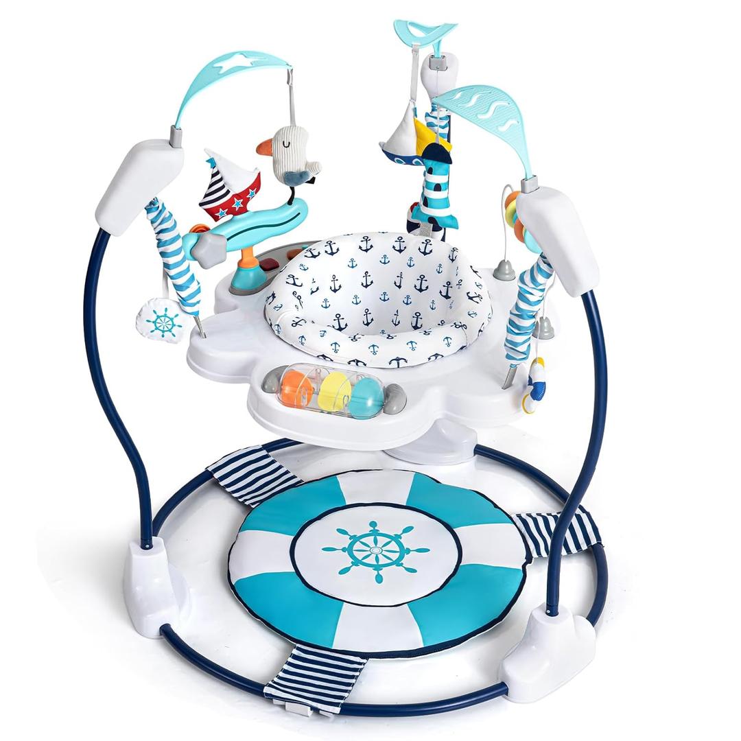 Baby Activity Center Jumper Interactive Activity Jumper Play Center with Infant Toys, 360 Rotating Seat