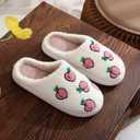 Halloween Christmas Slippers Checkered Scuff for Women and Men Holiday Indoor Bedroom Fluffy Warm Fleece Slippers Winter Soft Cozy Home Non-Slip Soft Plush Slip-on Wool Lined House Shoes (White)