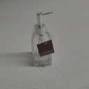 URBAN HABITAT Square Bottom Embossed Bottom Soap Pump, 13 Oz, Clear