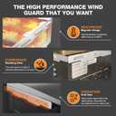 Wind Guards for Blackstone 22 inch Griddle,Blackstone Griddle Accessories Fit for Grill Stainless Steel Magnetic Wind Screens,Compatible with Cover,Rear Grease Cup and Side Shelf,Silver