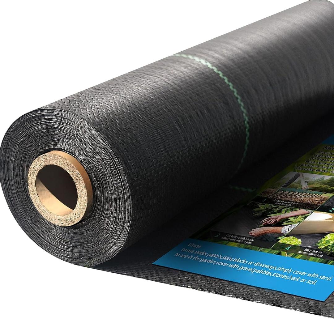 Weed Barrier Fabric Heavy Duty 6ft x 300ft, Garden Weed Landscape Fabric, Ground Cover Weed Blocker Cloth, Landscaping Fabric for Garden, Vegetable Beds, Driveway (WBF-6ft x 300ft)
