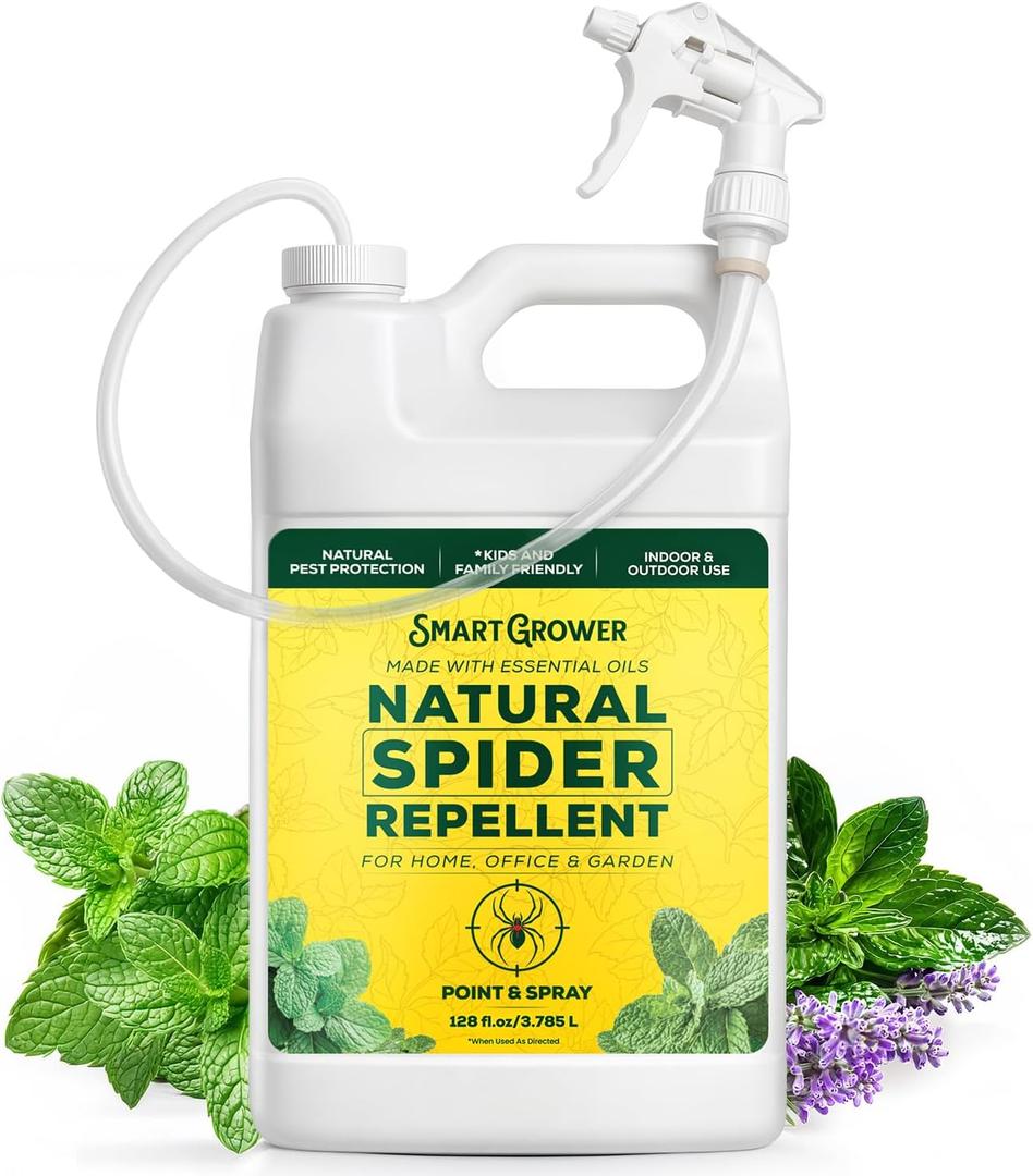 Natural Spider Repellent Spray, Peppermint & Lavender, Ready-to-Use, 128 oz (EXP 02/04/26)