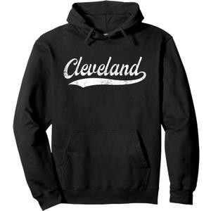 Vintage Cleveland Ohio Distressed OH Apparel Pullover Hoodie size M