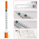 0.5ml 31G Syringe with 8mm Needle, Disposable Individually Wrapped, Pack of 100