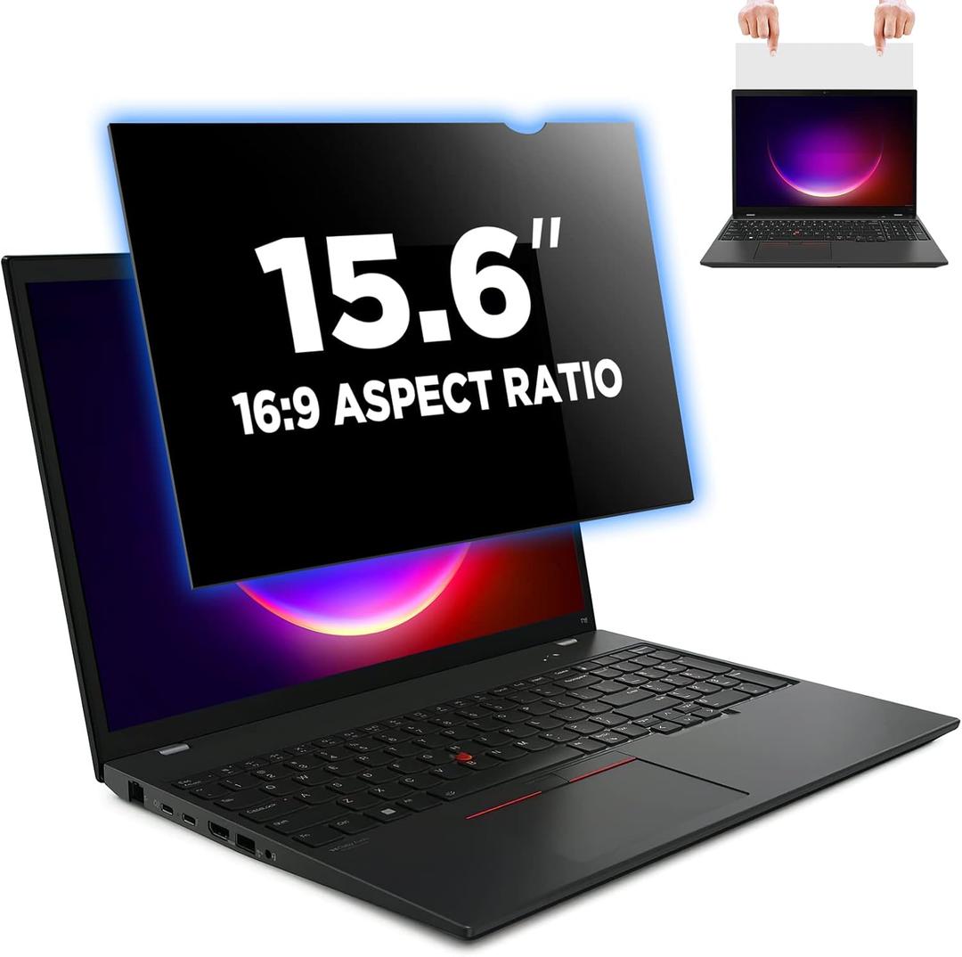 Magicmoon 15.6" Privacy Filter Screen Protector, Anti-Spy/ Glare Film for 15.6 inch 1920 x 1080 Resolution Widescreen Notebook Laptop with 16:9 Aspect Ratio (Not for 16:10) (Touch Screen Not Compatible）