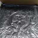 WOWSTAR 12-Pack 24"x24" Drop Ceiling Tiles, Waterproof Glue Up Vintage Style 3D Ceiling Tiles, Black
