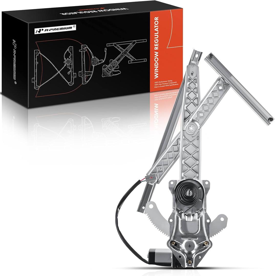 A-Premium Power Window Regulator with Motor Compatible with Ford Expedition 1997-2002 F-150 2001 Lincoln Navigator 1998-2002 Front Driver Side