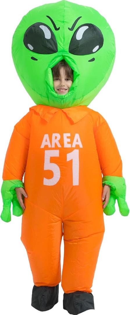 Inflatable Alien Costume,Inflatable Costumes for Kids,Blow Up Costume,Halloween Costumes for Boys Girls (8-10YRS)