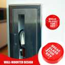 Housoutil 2PCS Emergency Key Box Breakable Glass Fire Safety Wall-Mounted, Wall-Mounted Break Glass Lock Box for Home/Office