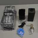 Cisily Kitchen Soap Dispenser Set with Sink Caddy, 12 Oz Glass Bottle, Hand and Dish Soap Dispenser Set with Sponge Holder ( Only 1 Black Bottle)