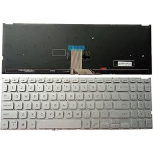 Laptop Replacement US Layout with Backlight Keyboard for Asus Vivobook S533 S533E S533EA S533F S533FA E510M X521 X521J X521F X521FA X521EA X521IA X521EQ S5600 S5600IA S5600EA S5600FA Silver