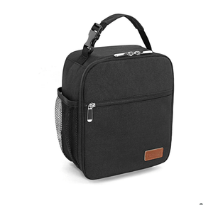 Femuar Lunch bag for Men Women Adults Small for Office Work Picnic  Reusable Portable Lunchbag, Black