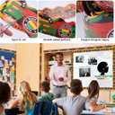 6 x 72ft Black History Month Bulletin Board Border Decoration Kente Cloth Trim Irregular Two-Sided Printed Paper for Classroom Poster African American Celebration Party School Decor