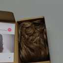 REECHO 12" Ponytail Extension, Classic Loose Curly Wavy Claw Clip Pony tails Hair Extensions Hairpieces for Women (Light Brown with Blonde Highlights)