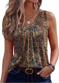 Zeagoo Womens Tank Tops Summer Sleeveless Tops Loose Button Henley Shirts Crew Neck Dress Casual Clothes 2026