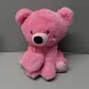 Holiday Home 10-Inch Plush Bear with Keychain - Pink