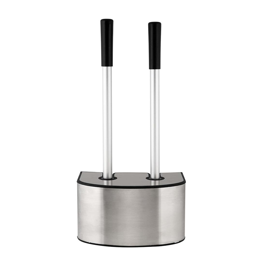 Bath Bliss 2-in-1 Toilet Brush and Plunger Set in Stainless Steel