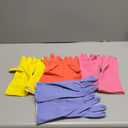 Rubber Kitchen Dishwashing Gloves - 4 Pairs Colorful Reusable Household Cleaning Gloves for Washing Dishes and Cleaning Tasks, Flexible Long-lasting and Non-Slip (Medium, Blue+Pink+Yellow+Red)