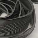 sourcing map Black Silicone U-Channel Edge Trim Seal Strip, 3m Length, Fits 1/8–13/64 Inch Edge, Protective Rubber Gasket for Edge Protection