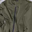 Men's Spring Autumn Winter Thin Loose-fitting Long-sleeved Pocket Zipper Jacket Top Casual Sporty Outing Coat, Small, Green