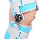 Kids Hinged Knee Brace Children Toddler Knee Immobilizer with Side Stabilizers Pediatric Medical ROM Post Op Knee Brace for Knee Pain Arthritis ACL PCL MCL Meniscus Tear Injuries (Medium)