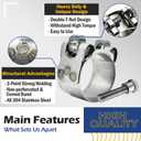 TT Heavy Duty Hose Clamp Assortment Kit, 304 Stainless Steel T-Bolt, Adjustable 3/4"-1-11/16" (17-43mm), 8 Sizes, 8-Piece Set for Automotive, Plumbing, and Garden Use