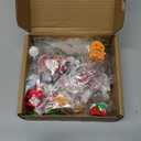 50Pcs Christmas Miniature Figurines 50 Style Christmas Mini Resin Crafts to Hide Tiny Small Santa Snowman Xmas Tree Reindeer Figurines for Xmas Stocking Goodie Bag Fillers Winter Party Dollhouse Decor