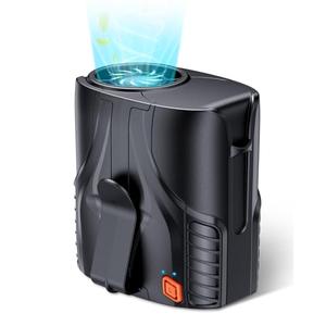 DeeKom Portable Personal Waist Fan& Neck Fan, 14000RPM Brushless Motor, 40H Runtime Rechargeable, 6-Speed Quiet Operation, Clip-On Personal Body Cooling for Camping/Worksites/Outdoor