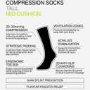 CEP Core Run 5.0 Tall Compression Socks for Men 20-30mmHg Compression, Achilles & Shin Support, Breathable Quick-Dry Fabric for Improved Performance & Fast Recovery